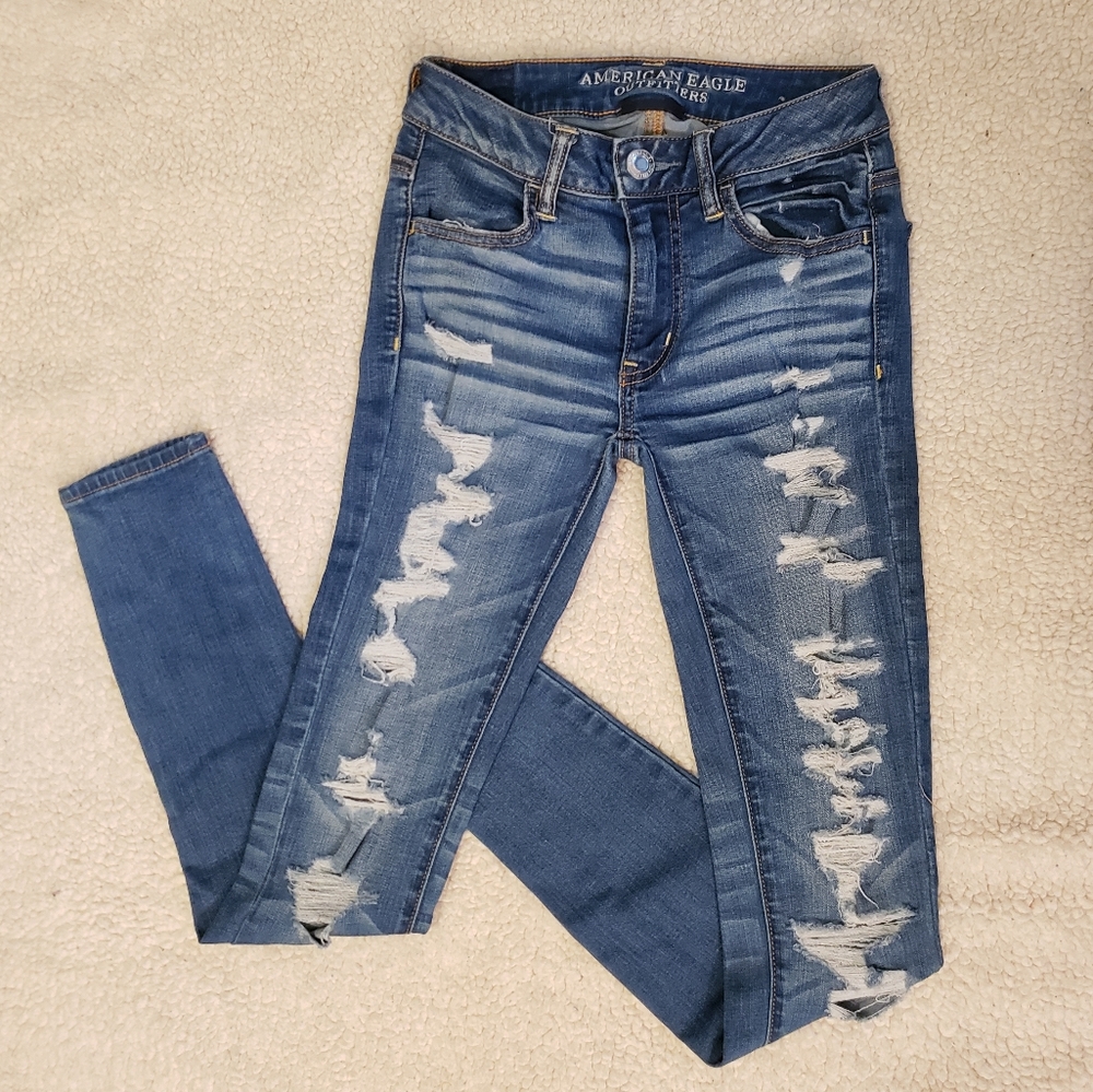 American Eagle ripped jeans